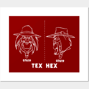 Tex Hex - White Posters and Art